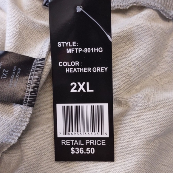 Wicked Stitch French Terry Zip Pocket Joggers 2XL - Picture 10 of 10